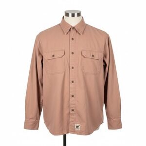 Bear River Workwear Shirt Jacket Mens 4XL‎ Brown Flannel Lined Cotton Snap Front